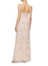Back View - Click To Enlarge - NEEDLE & THREAD - 'Floral Gloss' ruffle trim sequin tulle sleeveless gown
