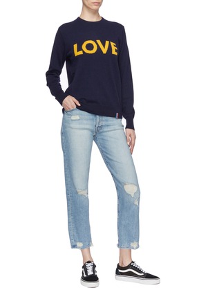 Figure View - Click To Enlarge - KULE - 'The Love' slogan intarsia cashmere sweater