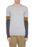 Main View - Click To Enlarge - MACKINTOSH - Colourblock sleeve Merino wool sweater