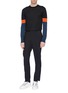 Figure View - Click To Enlarge - MACKINTOSH - Colourblock sleeve Merino wool sweater