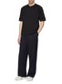 Figure View - Click To Enlarge - MACKINTOSH - Roll cuff mock wrap collar T-shirt