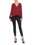 Figure View - Click To Enlarge - L'AGENCE - 'Kyla' crossover front silk georgette blouse