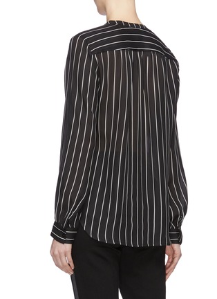 Back View - Click To Enlarge - L'AGENCE - 'Bardot' stripe silk blouse