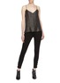 Figure View - Click To Enlarge - L'AGENCE - 'Margot' braided frog knot cuff skinny jeans