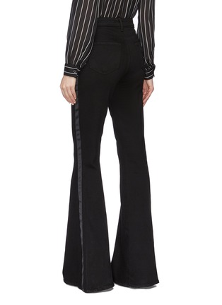 Back View - Click To Enlarge - L'AGENCE - 'Solana' tuxedo stripe flared velveteen pants