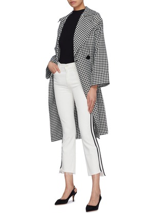 Figure View - Click To Enlarge - MOTHER - 'The Insider Crop Step Fray' stripe outseam jeans