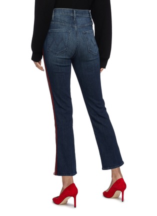 Back View - Click To Enlarge - MOTHER - 'Hustler Ankle' glitter stripe outseam flared jeans