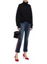 Figure View - Click To Enlarge - MOTHER - 'Hustler Ankle' glitter stripe outseam flared jeans