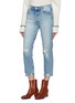 Front View - Click To Enlarge - MOTHER - 'The Tomcat' ripped straight leg jeans