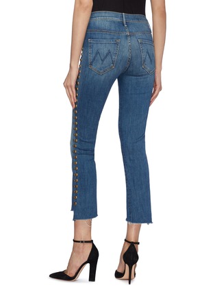 Back View - Click To Enlarge - MOTHER - 'The Insider Crop Step Fray' stud outseam jeans