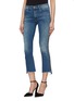 Front View - Click To Enlarge - MOTHER - 'The Insider Crop Step Fray' stud outseam jeans