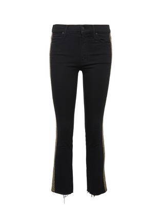 Main View - Click To Enlarge - MOTHER - 'The Rascal Ankle Fray' bead stripe outseam jeans