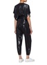 Back View - Click To Enlarge - NORMA KAMALI - 'Rectangle' belted slit front coated jumpsuit