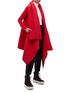 Figure View - Click To Enlarge - NORMA KAMALI - Belted drape quilted blanket coat