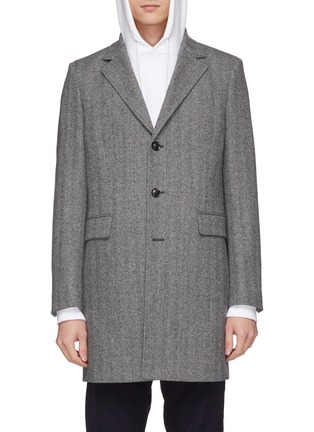 Main View - Click To Enlarge - EQUIL - Aspen' single breasted wool blend herringbone coat