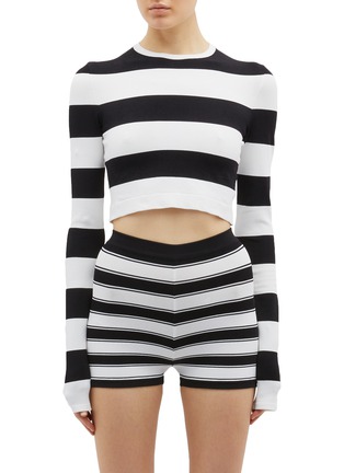 Main View - Click To Enlarge - MARC JACOBS - Stripe cropped sweater