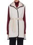 Main View - Click To Enlarge - INNIU - Belted mink collar virgin wool-cashmere long gilet