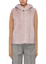 Main View - Click To Enlarge - INNIU - Loro Piana® wool-cashmere back mink fur hooded gilet