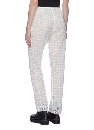 Back View - Click To Enlarge - MARC JACOBS - Geometric embroidered lace pants