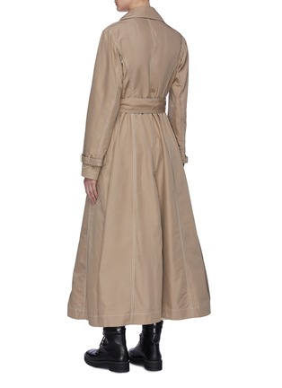 Back View - Click To Enlarge - MARC JACOBS - Belted contrast topstitching trench coat