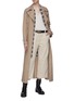 Figure View - Click To Enlarge - MARC JACOBS - Belted contrast topstitching trench coat