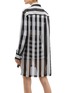 Back View - Click To Enlarge - MARC JACOBS - Oversized stripe silk chiffon shirt