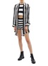 Figure View - Click To Enlarge - MARC JACOBS - Oversized stripe silk chiffon shirt