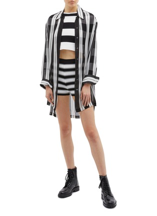 Figure View - Click To Enlarge - MARC JACOBS - Stripe knit boy shorts