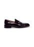 Main View - Click To Enlarge - PEDDER RED - 'Sam' strass horsebit patent leather loafers