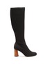 Main View - Click To Enlarge - PEDDER RED - 'Bonnie' wooden heel sock knit knee high boots