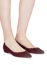 Figure View - Click To Enlarge - PEDDER RED - 'Kobe' strass suede skimmer flats