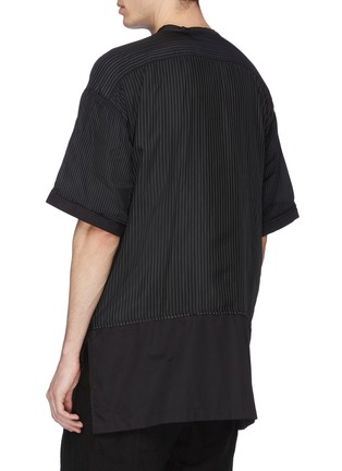 Back View - Click To Enlarge - THE VIRIDI-ANNE - Contrast hem pinstripe top