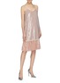 Figure View - Click To Enlarge - NEEDLE & THREAD - 'Gloss Sequin' stripe ruffle trim peplum camisole dress