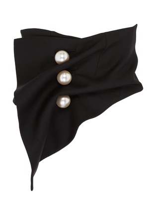 Main View - Click To Enlarge - KIMHĒKIM - 'Venus' faux pearl button gathered drape corset belt