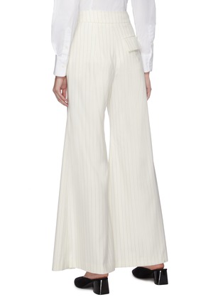 Back View - Click To Enlarge - KIMHĒKIM - Pinstripe flared pants