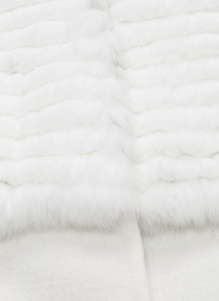  - INNIU - Rabbit fur panel cashmere melton short gilet