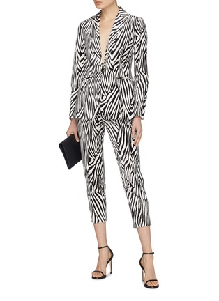 Figure View - Click To Enlarge - FRAME - Zebra print tuxedo pants