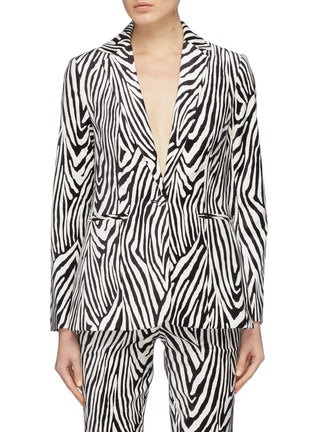 Main View - Click To Enlarge - FRAME - Zebra print blazer