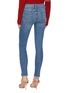 Back View - Click To Enlarge - FRAME - 'Le Skinny de Jeanne' fringe cuff jeans
