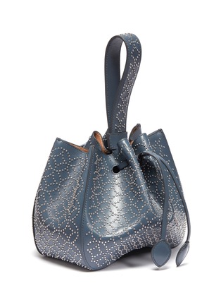 Figure View - Click To Enlarge - ALAÏA - 'Clou Arabesque' geometric stud leather bucket bag