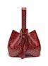 Main View - Click To Enlarge - ALAÏA - 'Clou Arabesque' geometric stud leather bucket bag