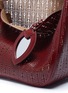 Detail View - Click To Enlarge - ALAÏA - Geometric lasercut leather shoulder bag