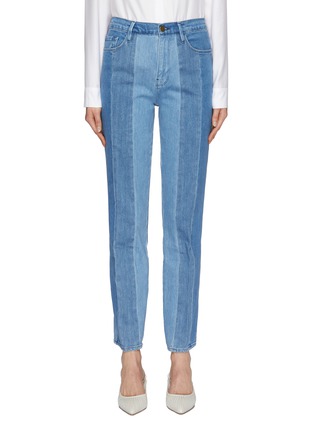 Main View - Click To Enlarge - FRAME - 'Le Sylvie' patchwork jeans