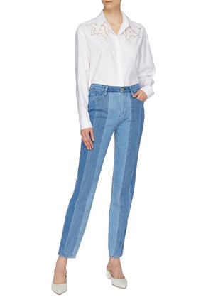 Figure View - Click To Enlarge - FRAME - 'Le Sylvie' patchwork jeans