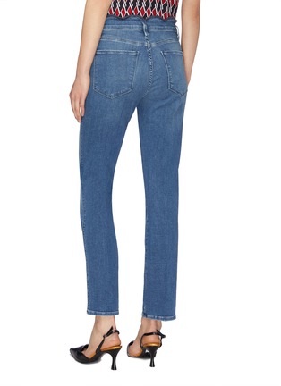 Back View - Click To Enlarge - FRAME - Scalloped waist straight leg jeans