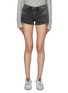 Main View - Click To Enlarge - FRAME - 'Le Cut Off' frayed cuff denim shorts