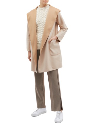 Figure View - Click To Enlarge - EQUIL - Nuuk' belted reversible hooded wool-cashmere melton coat