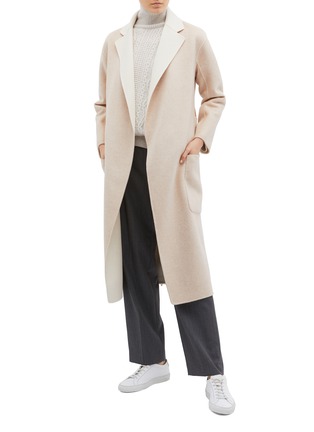 Figure View - Click To Enlarge - EQUIL - Alaska' reversible belted wool-cashmere melton coat