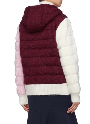 Back View - Click To Enlarge - PH5 - Colourblock hooded down puffer jacket