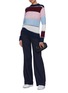 Figure View - Click To Enlarge - PH5 - Drop stitch stripe colourblock sweater